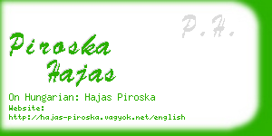 piroska hajas business card